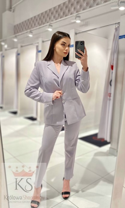 Garnitur damski popiel