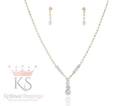 Komplet wiszące 3 cyrkonie