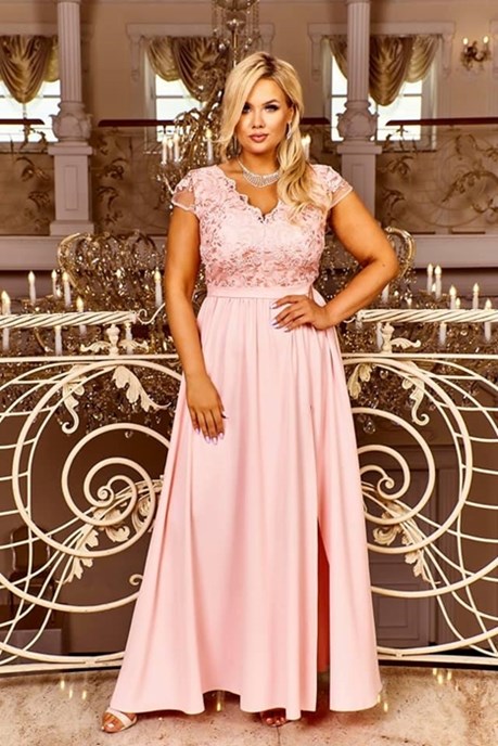 Sukienka długa kwiatowa góra róż