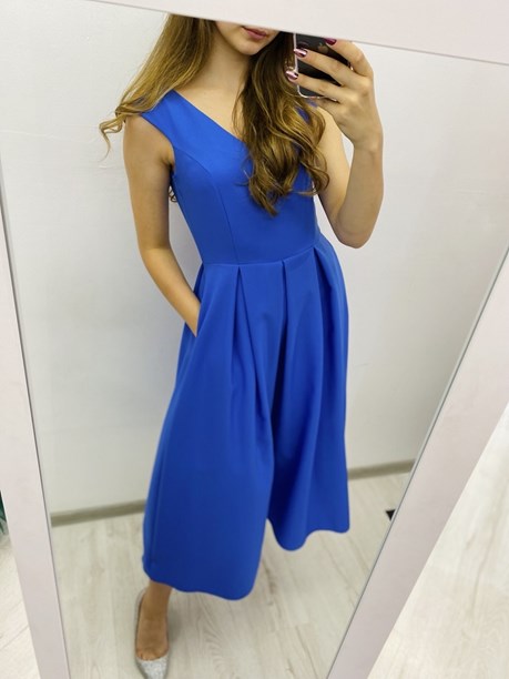 Sukienka midi z paskiem jeans