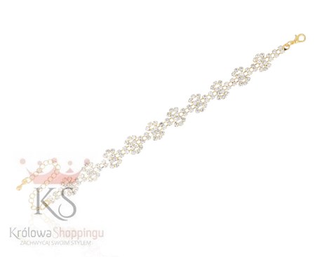 Bransoleta cyrkoniowe kwiatki