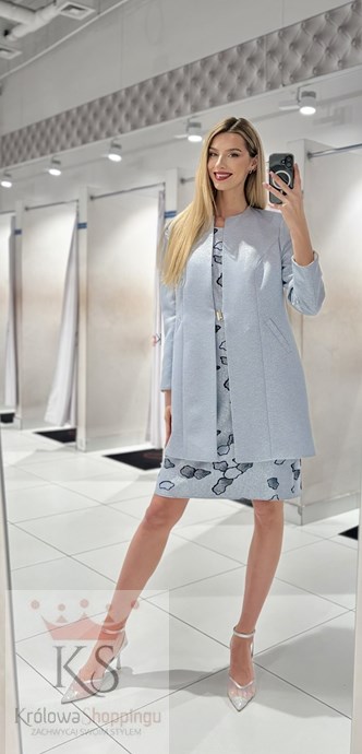 Płaszczyk połysk srebro