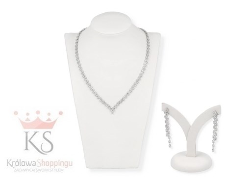 Komplet kryształki w szpic