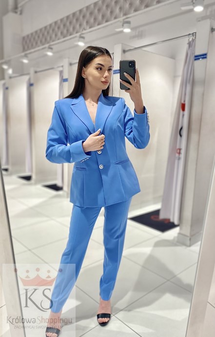 Garnitur damski niebieski