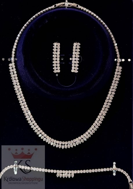 Komplet cyrkoniowy podwójny rząd