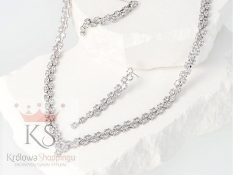 Komplet kryształki w szpic