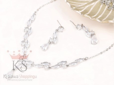 Komplet kryształ łezki