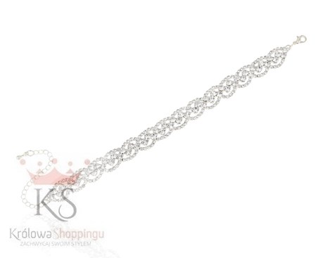 Bransoleta cyrkoniowa plecionka