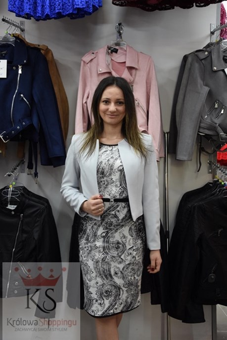 Żakiet materiałowy szary