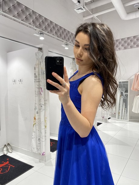 Krótka sukienka koronka tiul chaber