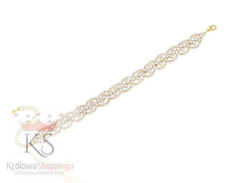 Bransoleta cyrkoniowa plecionka