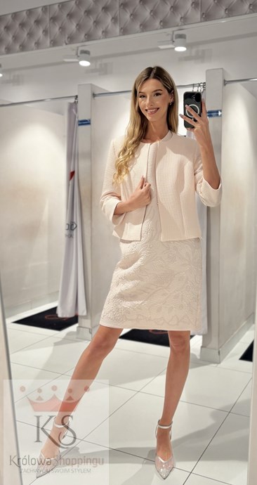 Żakiet faktura krem