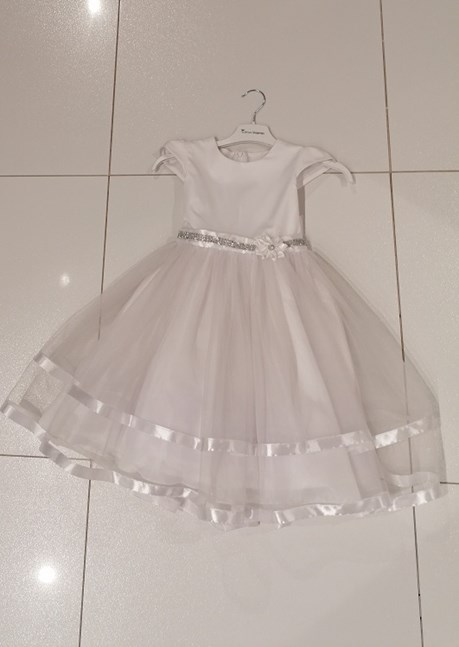 Sukienka dziecięca tiul biała