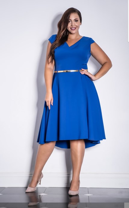 Sukienka krótka z paseczkiem chaber