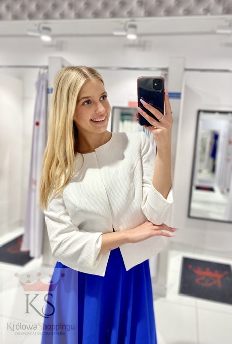 Żakiet faktura biel