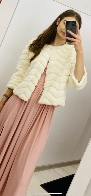 Bolerko futerko ecru