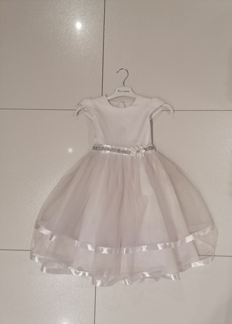 Sukienka dziecięca tiul biała