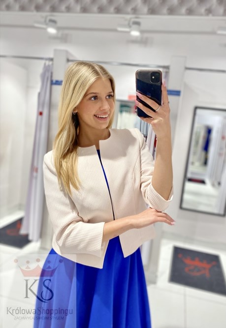 Żakiet faktura krem