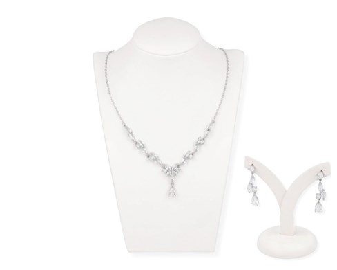 Komplet kryształ łezki