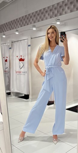 Kombinezon rękawek błękit