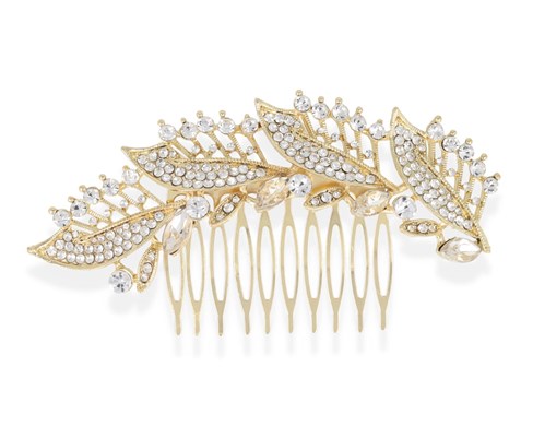 Grzebień z cyrkoniami duży