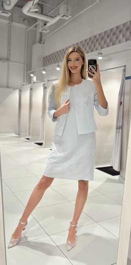 Żakiet pastelowy błękit