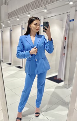 Garnitur damski niebieski