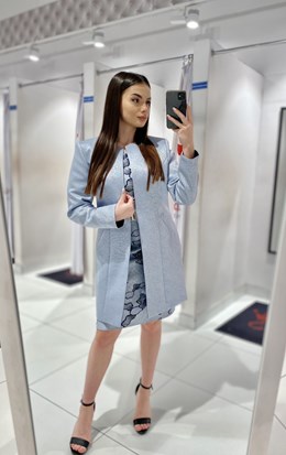 Płaszczyk połysk srebro