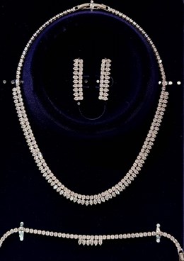 Komplet cyrkoniowy podwójny rząd