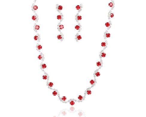 Komplet z długimi kolczykami / kolory