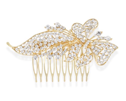 Grzebień z cyrkoniami duży