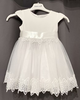 Sukienka dziecięca z haftem biel