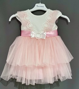 Sukienka dziecięca tiul koronka u góry róż