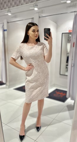 Żakiet brokat puder