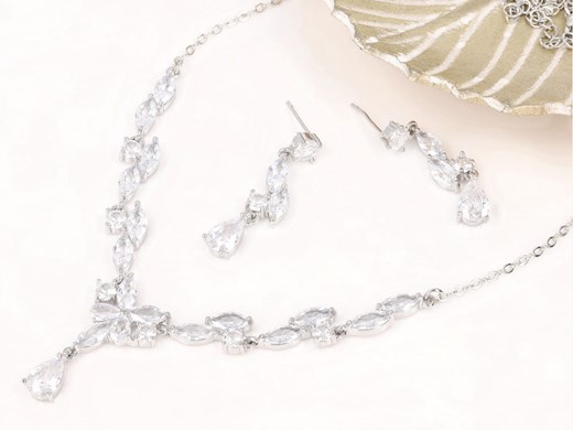 Komplet kryształ łezki