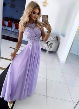 Sukienka długa zdobione plecy lilia