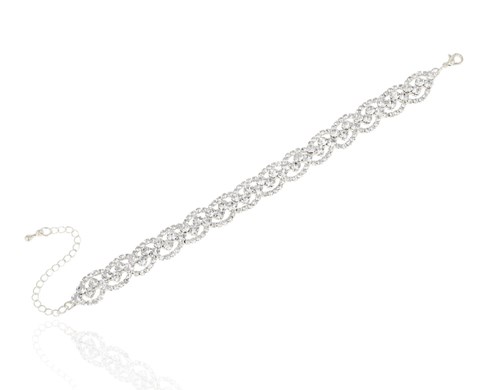 Bransoleta cyrkoniowa plecionka