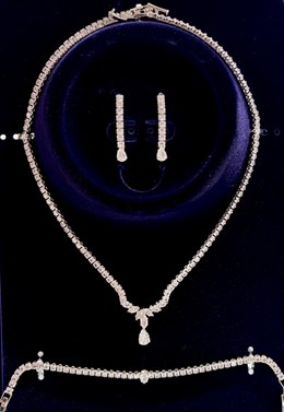 Komplet cyrkoniowy łezka