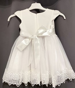 Sukienka dziecięca z haftem biel