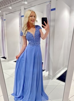 Sukienka długa góra koronka cekiny jeans