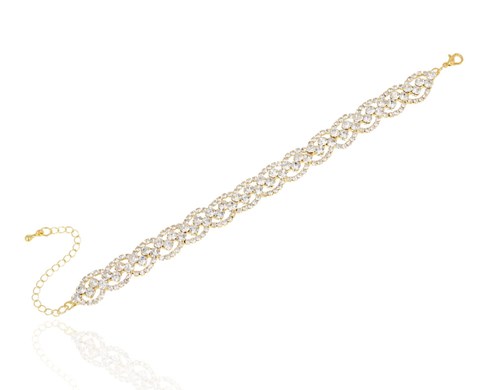 Bransoleta cyrkoniowa plecionka