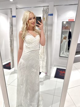 Sukienka długa tiulowa wyszywana biel