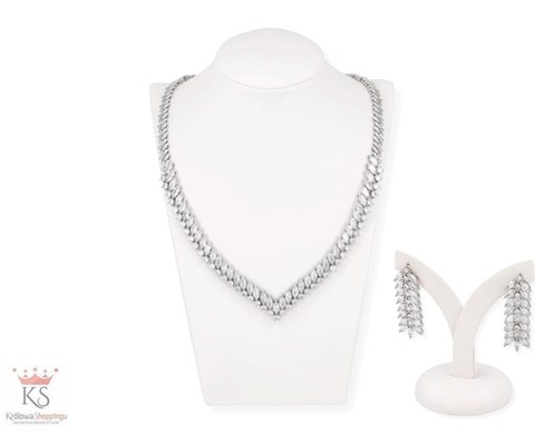 Komplet obroża łezki