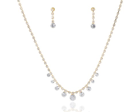 Komplet z dużymi cyrkoniami