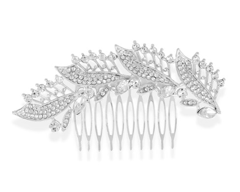 Grzebień z cyrkoniami duży