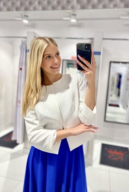 Żakiet faktura biel