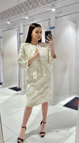 Żakiet złoto/pistacja