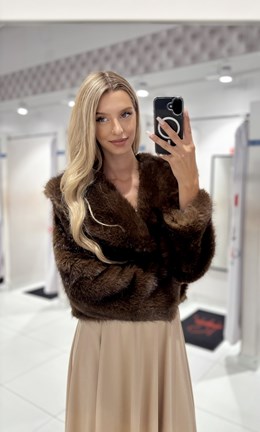 Futerko kołnierzyk czekolada