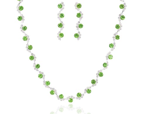 Komplet z długimi kolczykami / kolory