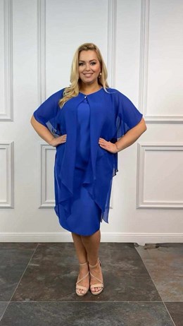 Sukienka krótka maskująca narzutka chaber